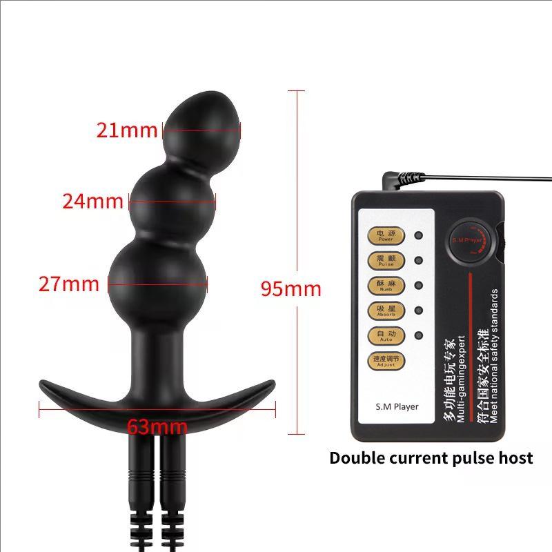 Вибратор с электрошоком Женский силиконовый анальный плаг Беспроводной пульт Мужской массаж простаты Товары для взрослых Анальная мастурбация Секс-игрушка