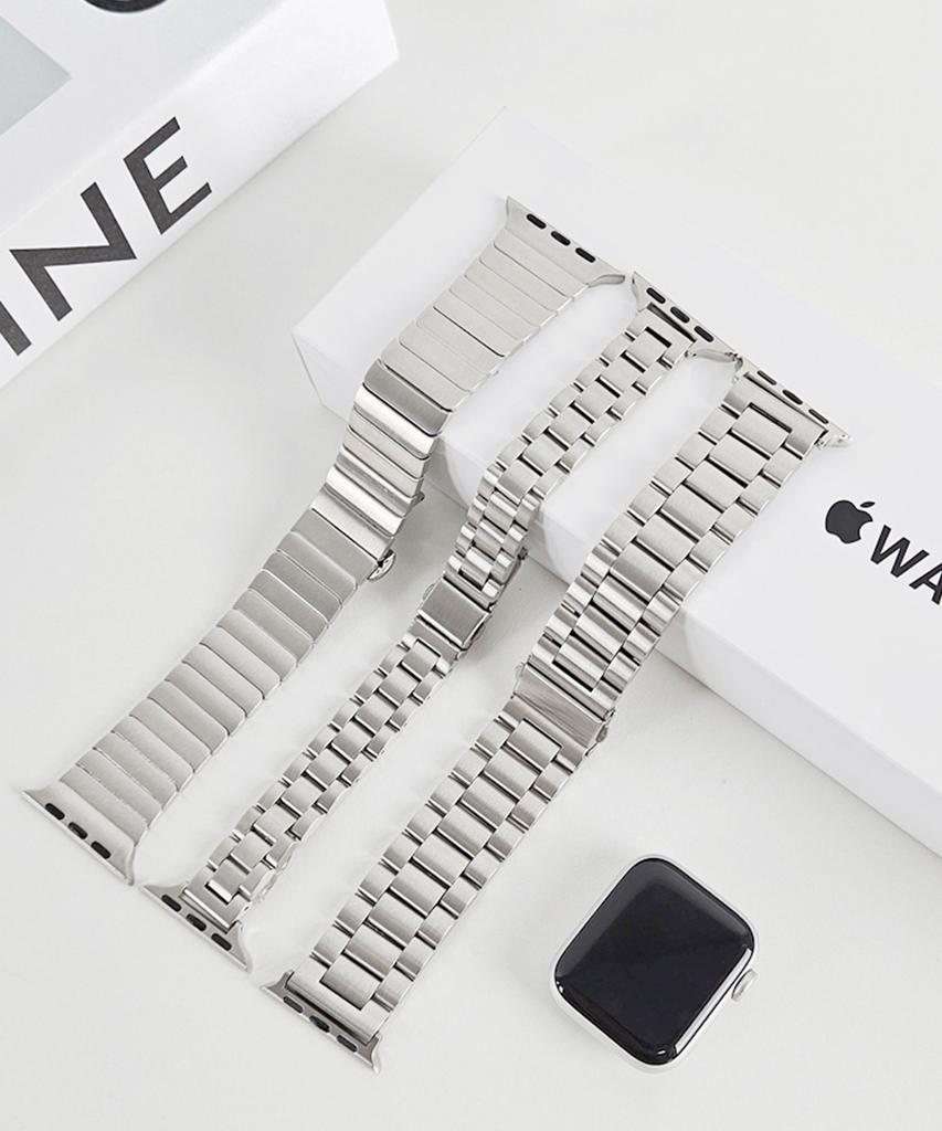 Dijiji Тонкий металлический ремешок-цепочка из нержавеющей стали для Apple Watch 9/8/7/6/5/4/Se/Ultra/38/40/41/45/499 мм