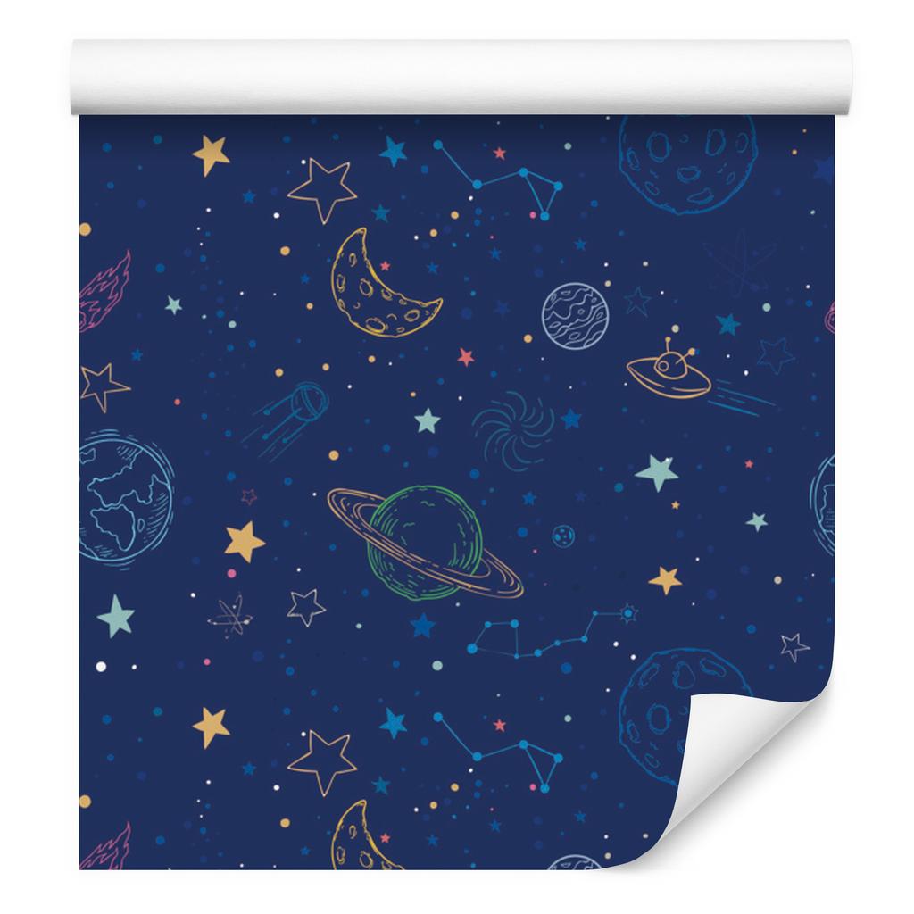 Space wallpaper planets and spaceships for living room and bedroom 50x1000
