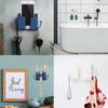 4/2/1 шт. Многофункциональный настенный держатель для телефона с крючками для хранения, домашний органайзер, клейкие кронштейны для пульта дистанционного управления, стойки