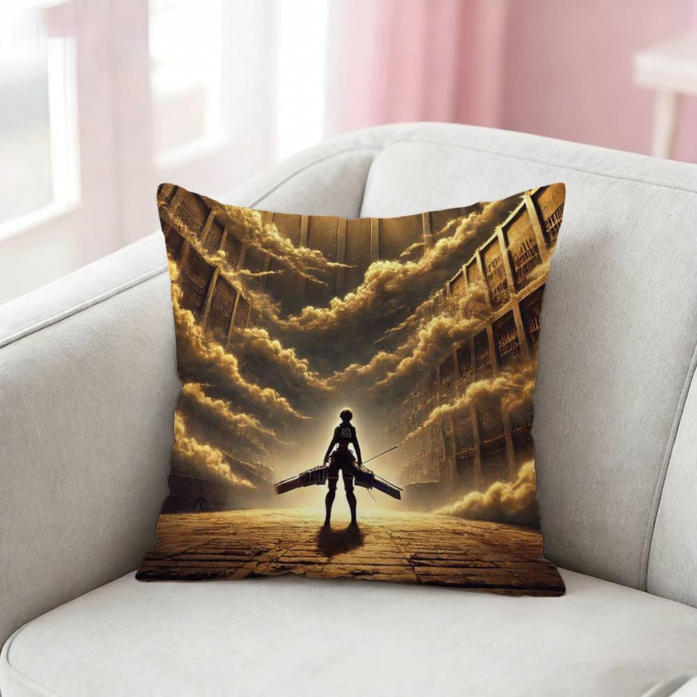 Anime A-Attack Cool On Titan Pillow Case For Sofa Living Room Home Office Decor Protective Cover