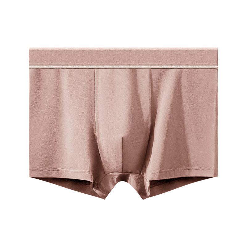 Мужские бесшовные трусы-боксеры средней посадки - Хлопок 60-х годов с длинным волокном с графеновой антибактериальной ластовицей, дышащие и из чистого хлопка
