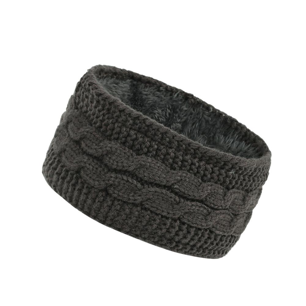 Soft & Cozy Ribbed Fleece Knit Elastic Headbands Warm Ear Warmer for Women with Classic Bowknot Design