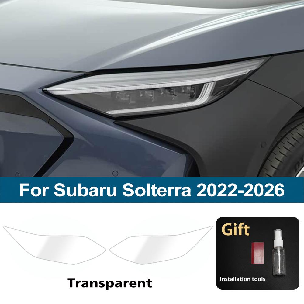 Custom Fit TPU PPF for Subaru Solterra 2025-2026 High Gloss Smoke Black Pre Cut Car Headlight Protective Film Anti-Scratch Film