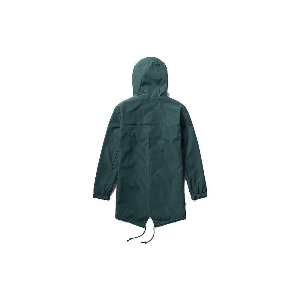 Vans Вышитый логотип Повседневная двусторонняя куртка с капюшоном Женские куртки Темно-зеленый VN0A3QRIYDX