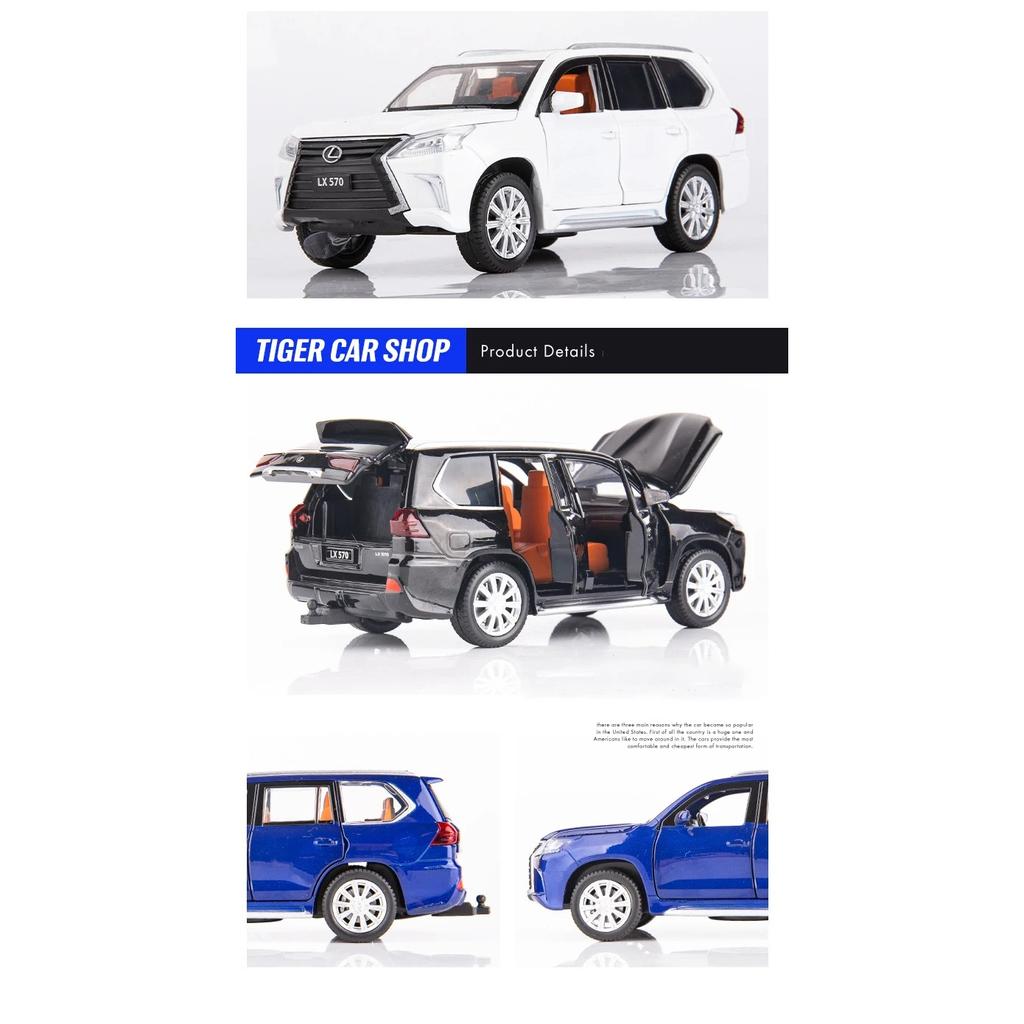 1/32 Lexus LX570 внедорожник литой автомобиль модель игрушечные машинки с инерционным механизмом со звуком и светом коллекция детские подарки