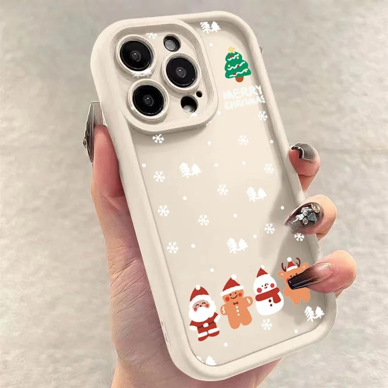 Рождественский чехол с Сантой и оленем для Xiaomi Redmi Note 14 13 12 11 Pro Plus 4G 5G 12S 11S 10S 10 9 9S 8 14C 13C Силиконовый чехол