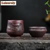 Handmade Yixing Purple Clay Teacup Raw Ore Mud Master Cup Engrave Mountains and Rivers Mug Meditation Cup Chinese Zisha Teaset