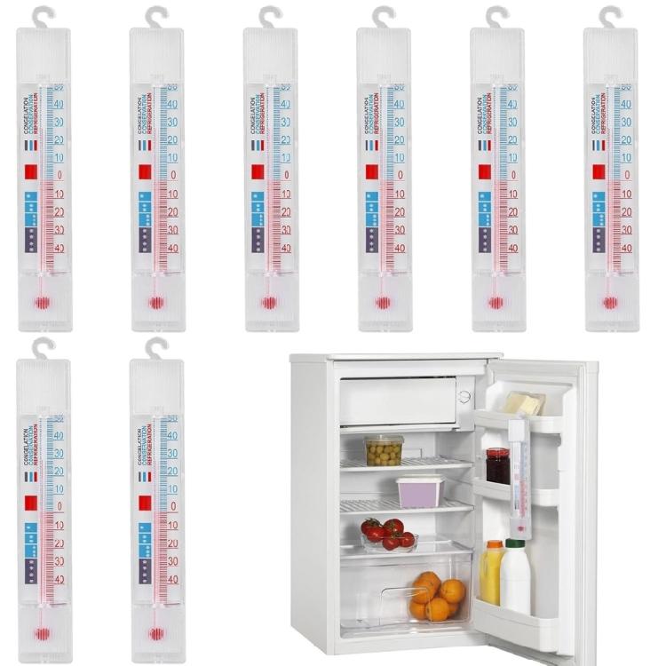 8/10 Units Refrigerator Thermometers with Hanging Hook Mechanical Thermometers Suitable for Various Cooling Appliances