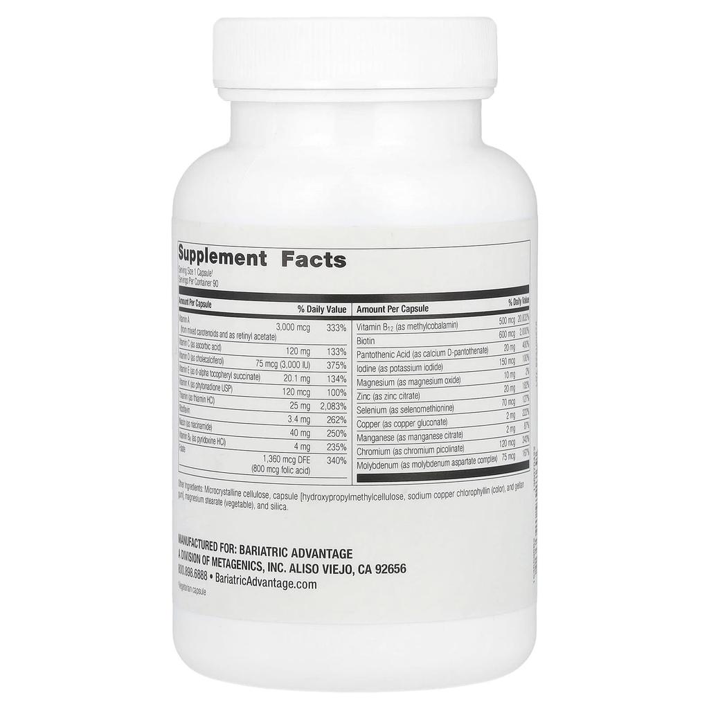 Bariatric Advantage Iron-Free Ultra Solo, 90 Capsules