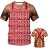 New Muscle Man Christmas Funny 3D Printed Mens T-shirt Fashion T-Shirt Casual Men Women Kids Tees Top
