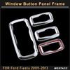 4 шт. ABS хромированный переключатель окна автомобиля, кнопка подъема, панель, наклейка, декоративная накладка для Ford Fiesta MK7 2009-2013