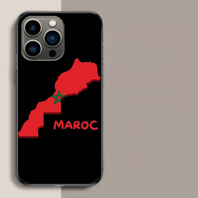 Чехол для телефона с флагом Марокко для футбола для Apple iPhone 16E 16 17 Pro Max Air 15 Pro 14 Plus 12 13 Mini Чехол Милый Fundas Силикон