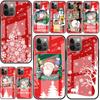 Стеклянный чехол с рождественским рисунком снеговика для Apple iPhone 14 11 13 Pro 12 7 8 Plus SE 2022 XR X XS Max 6 6S закаленный чехол для телефона