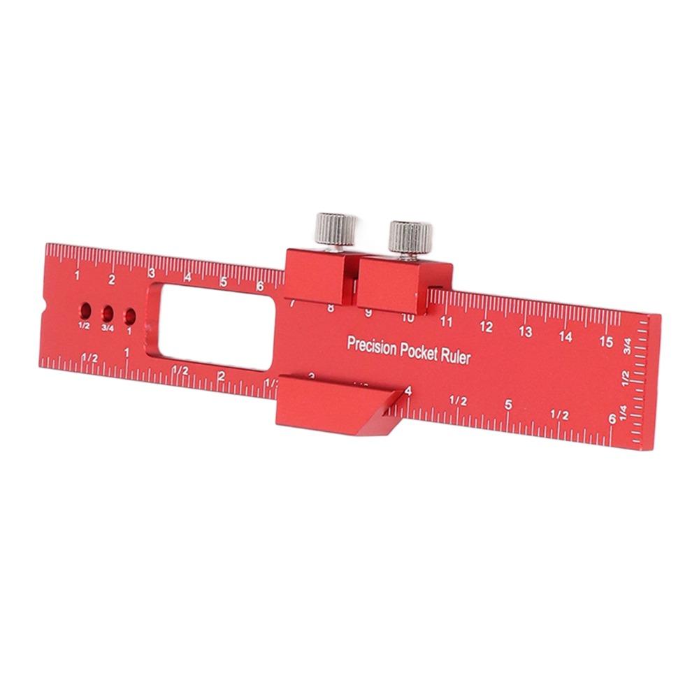 Aluminum Alloy Adjustable Sliding Stop Ruler Clear Scales T Type Scribing Ruler Marking
