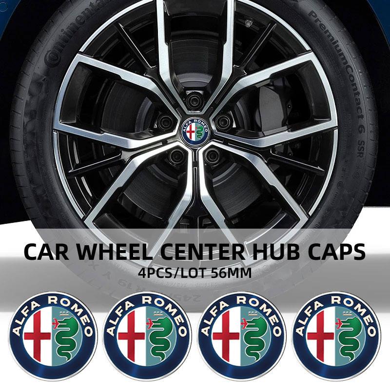 56mm Car exterior decoration wheel hub patch cover Badge Logo For Alfa Romeo giulia stelvio giulietta 159 147 156 166 Accessorie