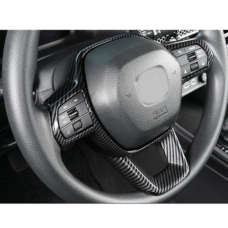 Car Steering Wheel Trim Cover Interior Decoration Frame Accessories ABS Plastic Styling For Honda Civic 11th Gen 2024