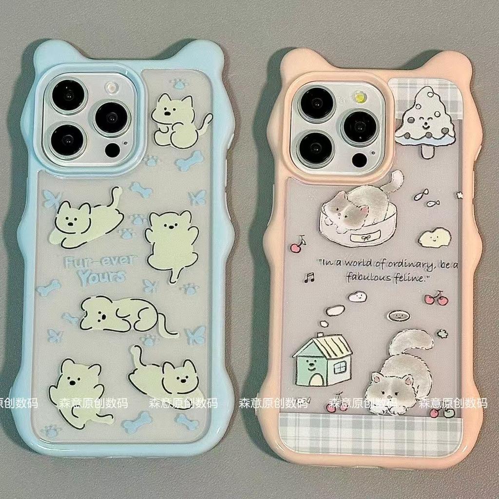 Кошачье ухо кошка мультфильм iPhone15promax милый Huawei Apple 14promax чехол для мобильного телефона новый