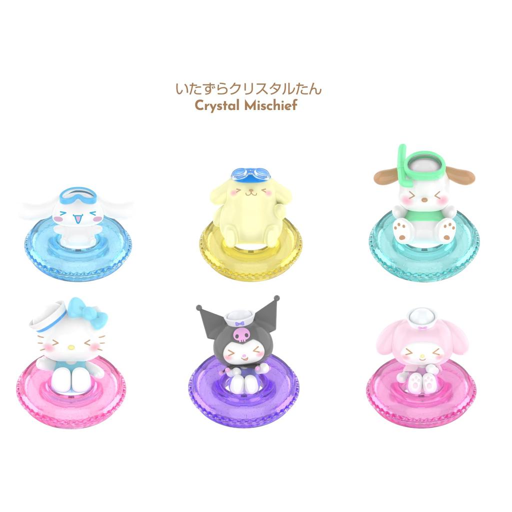 TOP TOY Sanrio Characters Mini Float Series Box of 16 Gachapon Blind Box Figures Soft Vinyl PVC Premium Toys Birthday Present Christmas Gift [Assorted