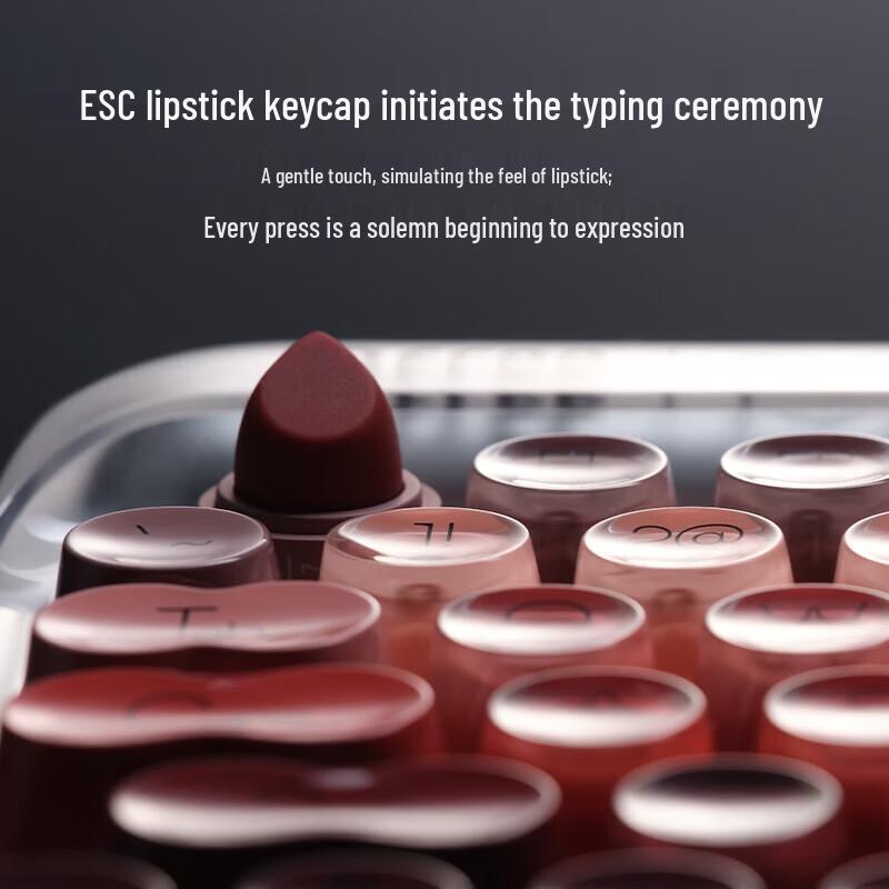 Lofree MAC Lipstick Silver Tube 84-Key Mechanical Keyboard & Calculator Set