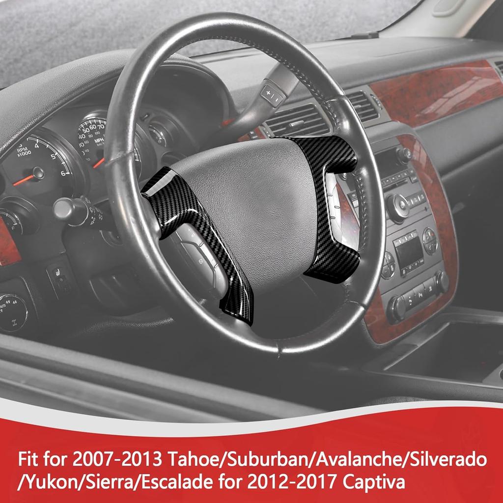 Наклейка-отделка на панель рулевого колеса для Silverado для 2007-2013 Tahoe/Suburban/Avalanche/Silverado/Yukon/Sierra/Escalade для 2012-2017 Captiva Черный