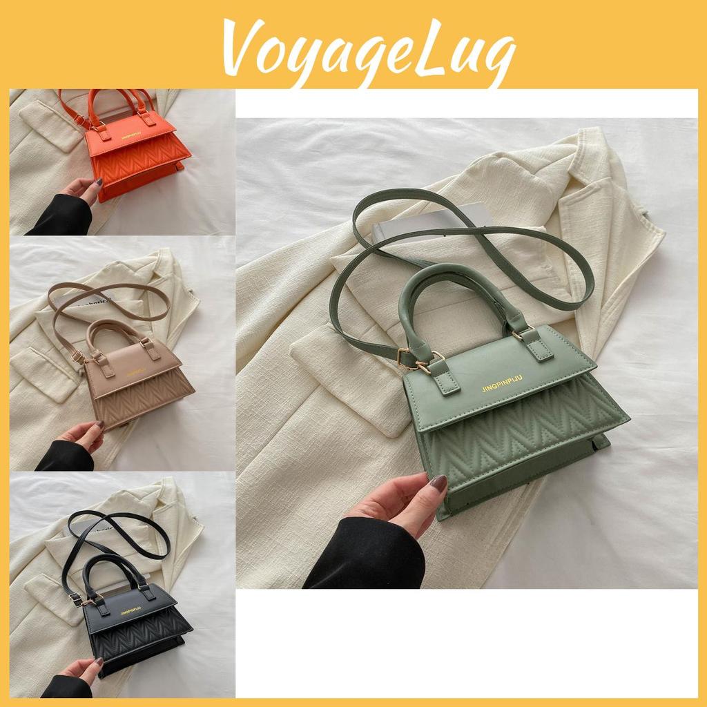 Stylish 2024 Spring Korean Vintage Casual Handbag In Black Khaki Orange Green And Pink Colors