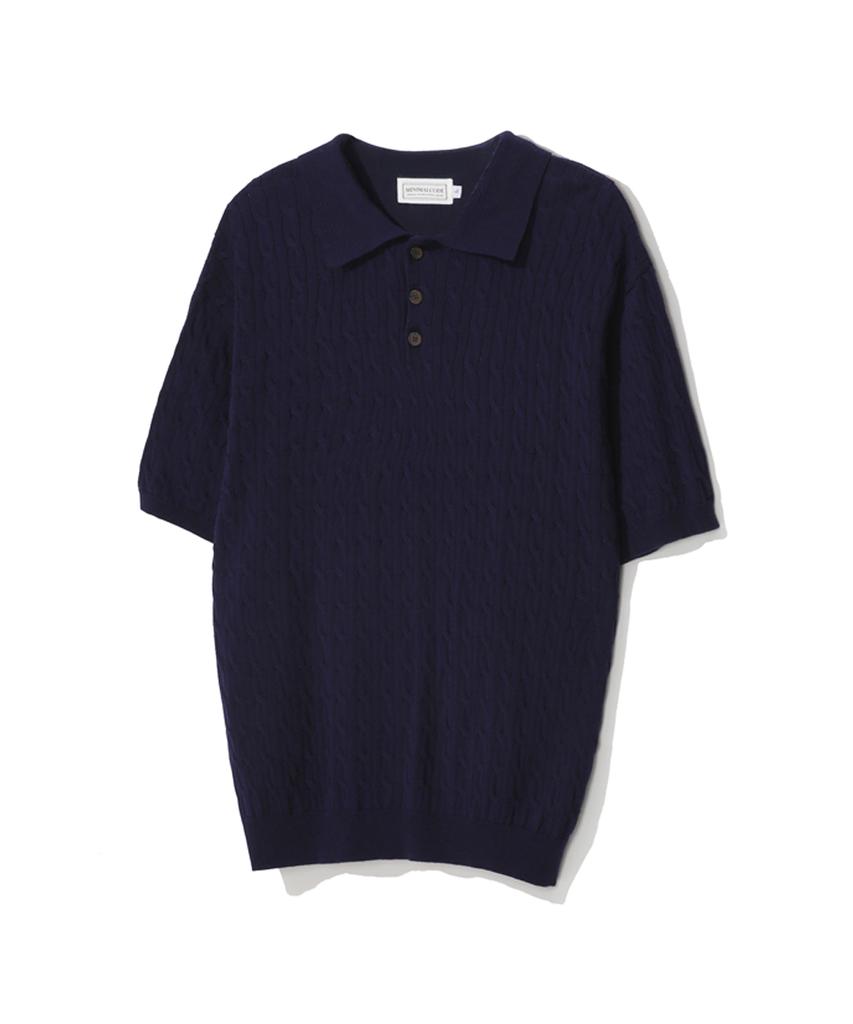 MINIMALCODE Cable Weave Collar Half Knit - 5 Colors