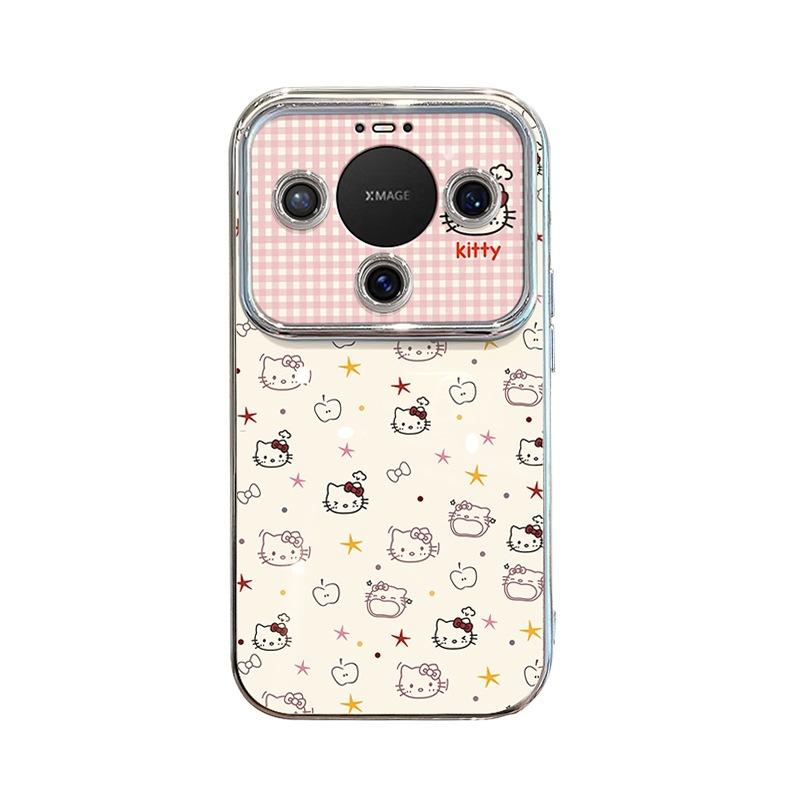 Applicable to huawei matepro mobile phone case design sense huawei light luxury mate new plaid hello kitty