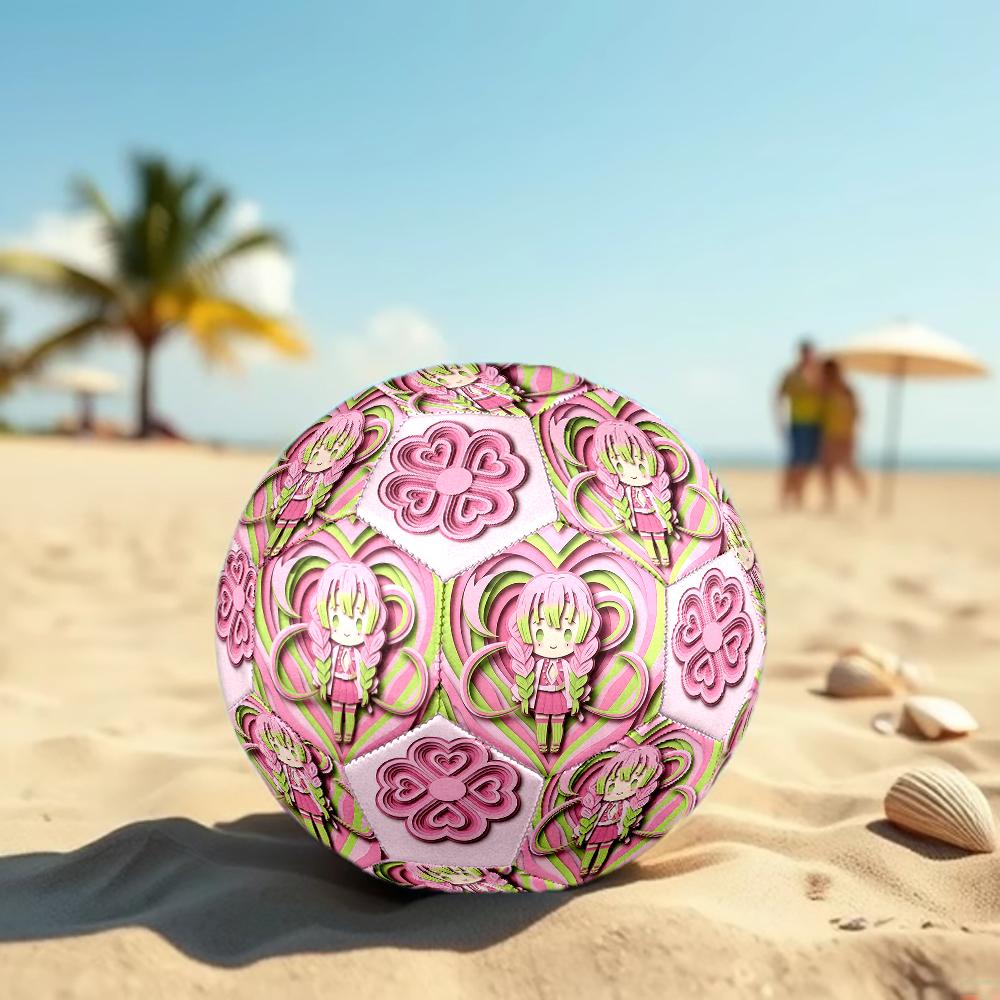 1pc Demon Slayer Kimetsu no Yaiba Football Soccer Ball Size 5 Indoor Soccer Ball Fashion Colorful Backyard Game -Great For Sports Fans Gift HE12