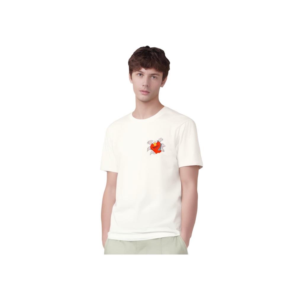 Uniqlo Унисекс футболка с коротким рукавом, коллаборация Kaws X Sesame Street, Белая UQ412760000