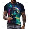 Summer Mens T Shirts Casual Loose T-shirt Sail Boat Pirate Ship 3D Printed O Neck Short Sleeve T Shirt Homme Oversized Quality