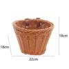 Retro Bike Basket Wicker Woven Bicycle Front Handlebar Storage Basket Durable