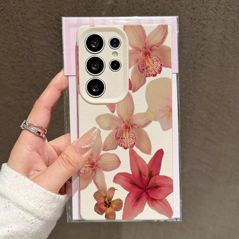 Чехол для телефона Samsung Galaxy S25 S24 S23 S22 S21 FE Plus Ultra с акварельным цветком гибискуса для A55 A35 A15 A16 A56 A53 A54