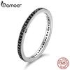 Bamoer Authentic 925 Sterling Silver Dazzling Colorful Zircon Finger Rings for Women Fine Jewelry
