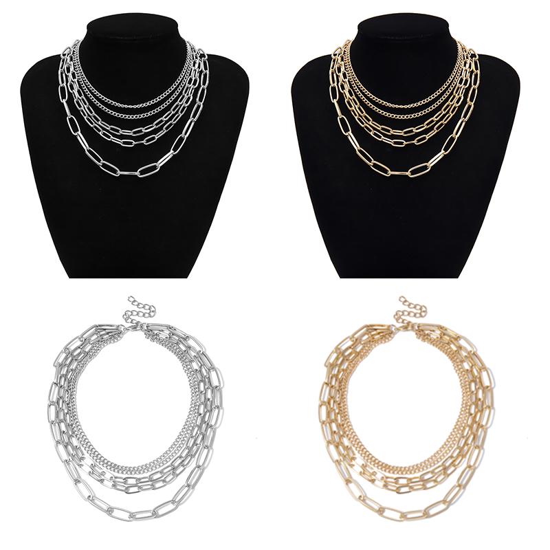 Многослойные женские колье-чокер из сплава для ключицы, подвески-цепочки, ювелирные изделия