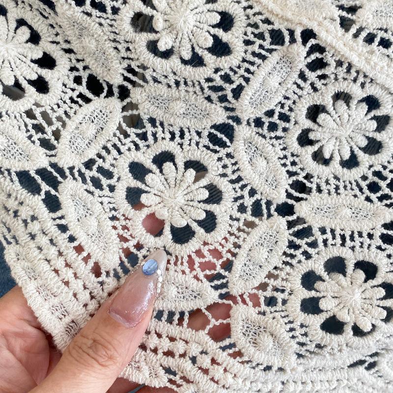 Summer Lace Bandana Scarf Korean Style Triangle Neckerchief, Boho Waist Belt For Girls, Countryside Photo Shoot Accessories