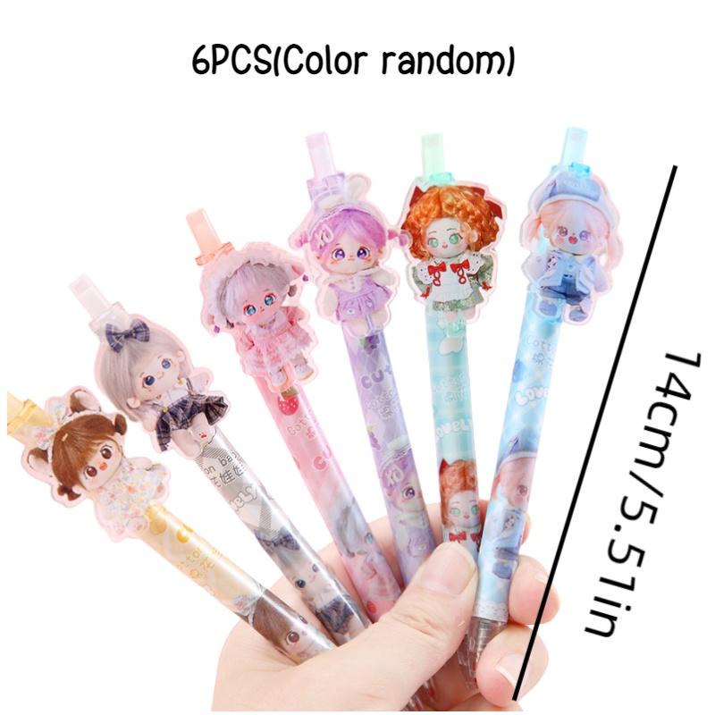 48-piece Box Of 0.5mm Cartoon Cotton Doll Sticky Push Pens Great For Students And Girls 926)