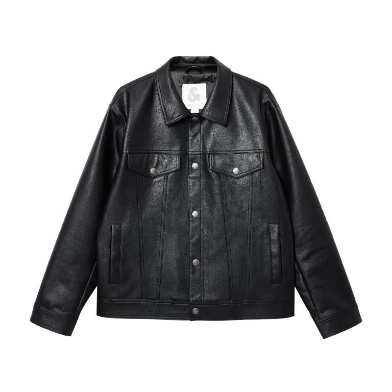 Jack&Jones Мужская классическая куртка с лацканами из ПУ