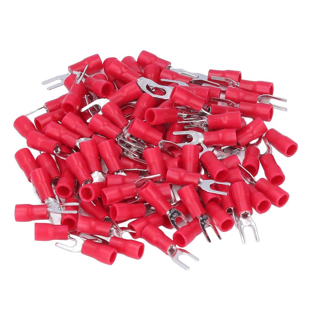 100 шт. Набор изолированных вилочных разъемов 22‑16AWG для обжима проводов для оборудования
