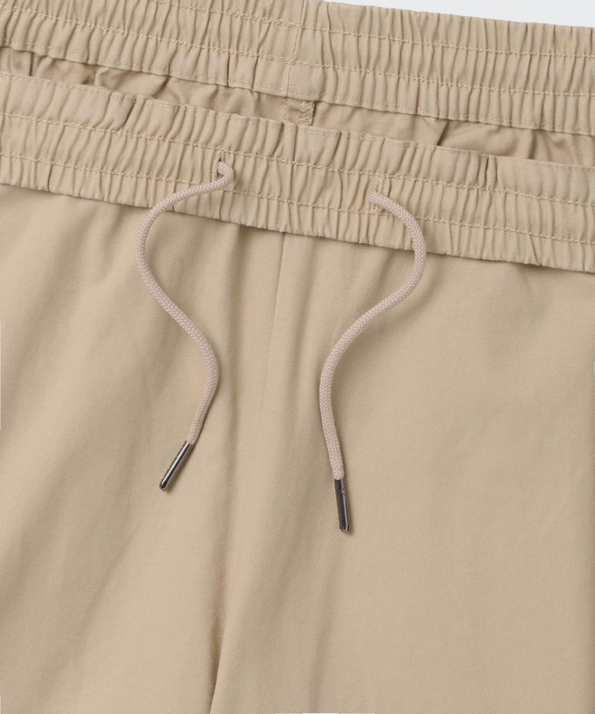 MUSINSA STANDARD Cotton Loose Tapered Elastic Waist Pants [Beige]