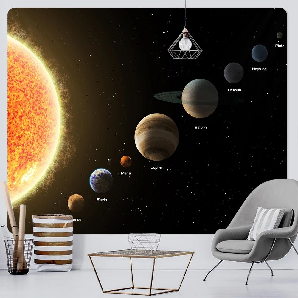 Гобелен для гостиной, спальни, планеты, Вселенной, сцены мечты, модный гобелен для украшения дома