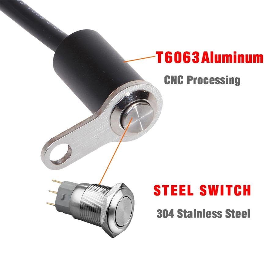 12V Motorcycle Handlebar Switch Horn Engine Start Kill Self-return Reset Button