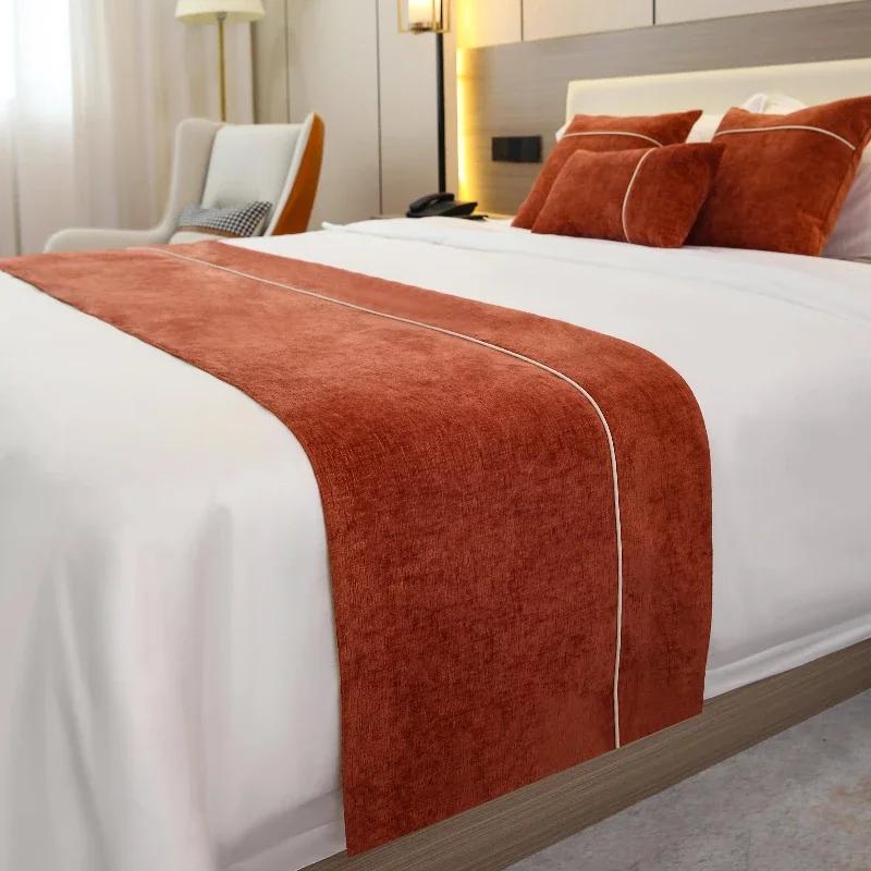 Однотонные покрывала Дорожка для кровати Двухслойная кровать Флаг Плед Постельное белье Односпальная кровать Queen King Покрывало Полотенце Украшения для дома и отеля