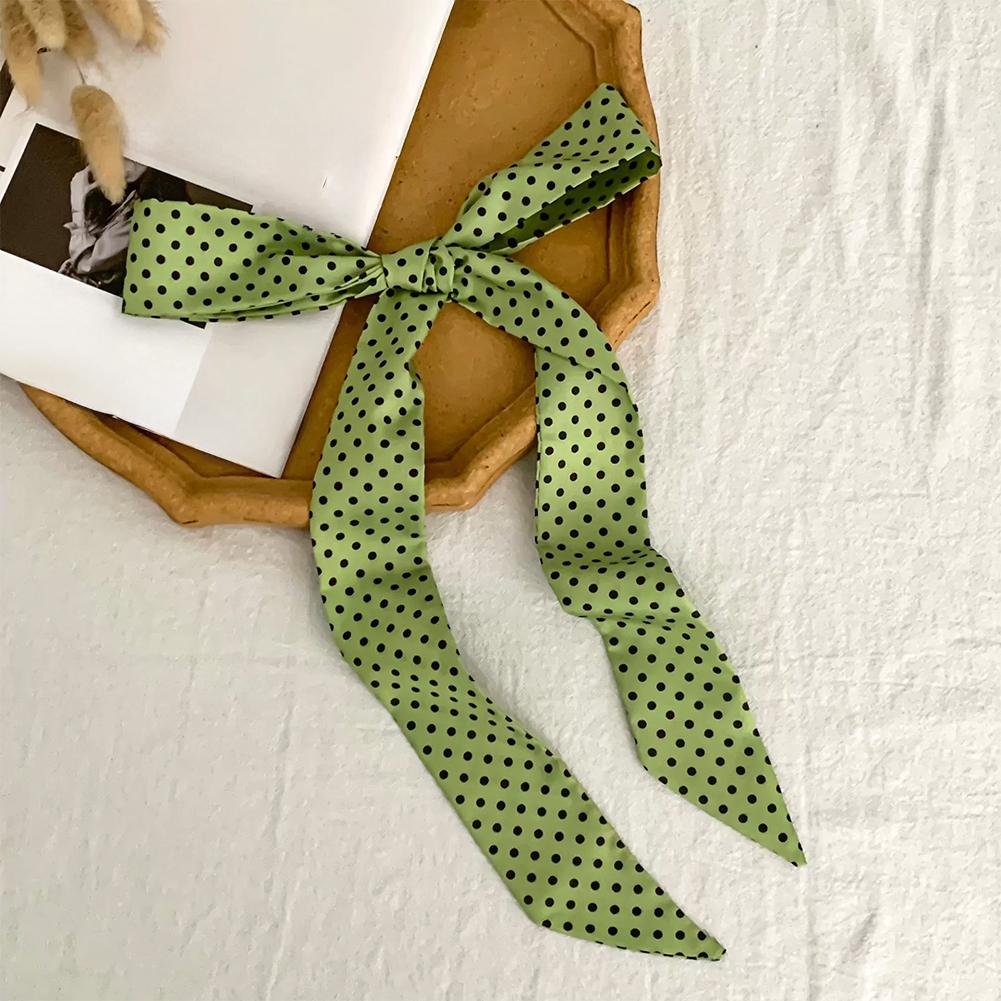 Fashion Dot Ribbon Silk Scarf Women Thin Neck Scarves Lady Small Shawls Bandana Narrow Female Neckerchief Dress Accessories