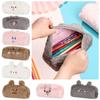 New Storage Bag Girl School Supplies Plush Stationery Bag Cute Pencil Case Large Capacity