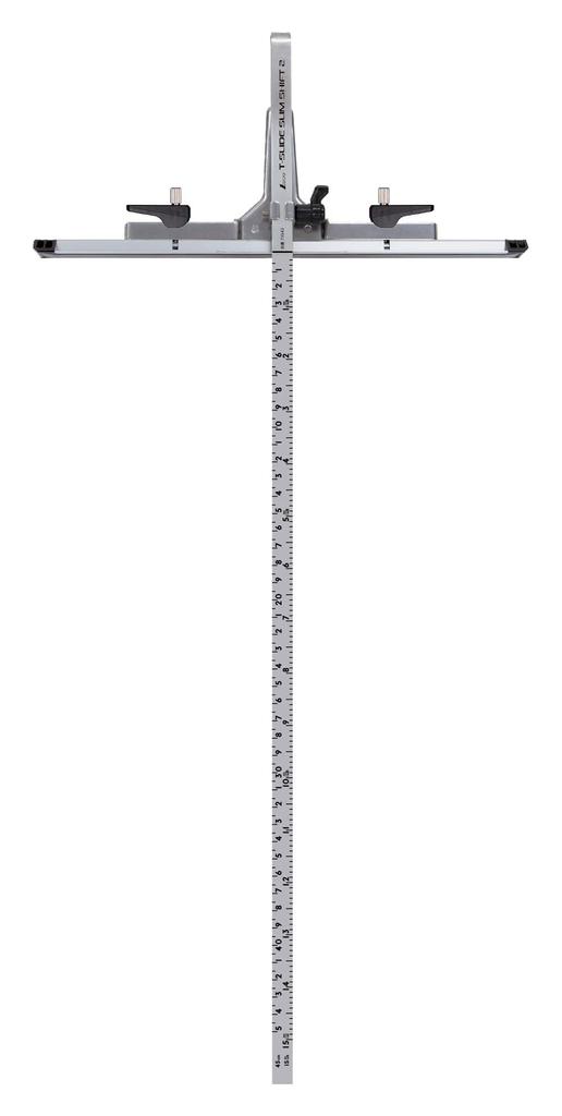 Shinwa Sokutei Circular Saw Guide Ruler T Slide Slim Shift 2 45cm Combined Scale 73543