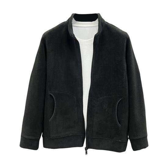 Куртка мужская из овчины Yousheng Fuzzy Sherpa с длинным рукавом, застегивающаяся на молнию спереди, повседневная куртка, зимнее флисовое теплое пальто для занятий спортом на открытом воздухе, повседневная одежда