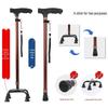 KODENOR Легкая регулируемая четырехногая трость для пожилых людей