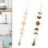 Living Room Celestial Ornament Tassel Garland Wood Moon Phase Wood Bead Wall Hanging