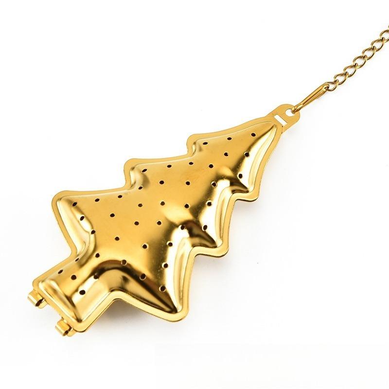 Tea Maker Stainless Steel Christmas Tree Shape Tea Infuser & Strainer Creative Christmas Party Tea Strainers Herb Spice Filter